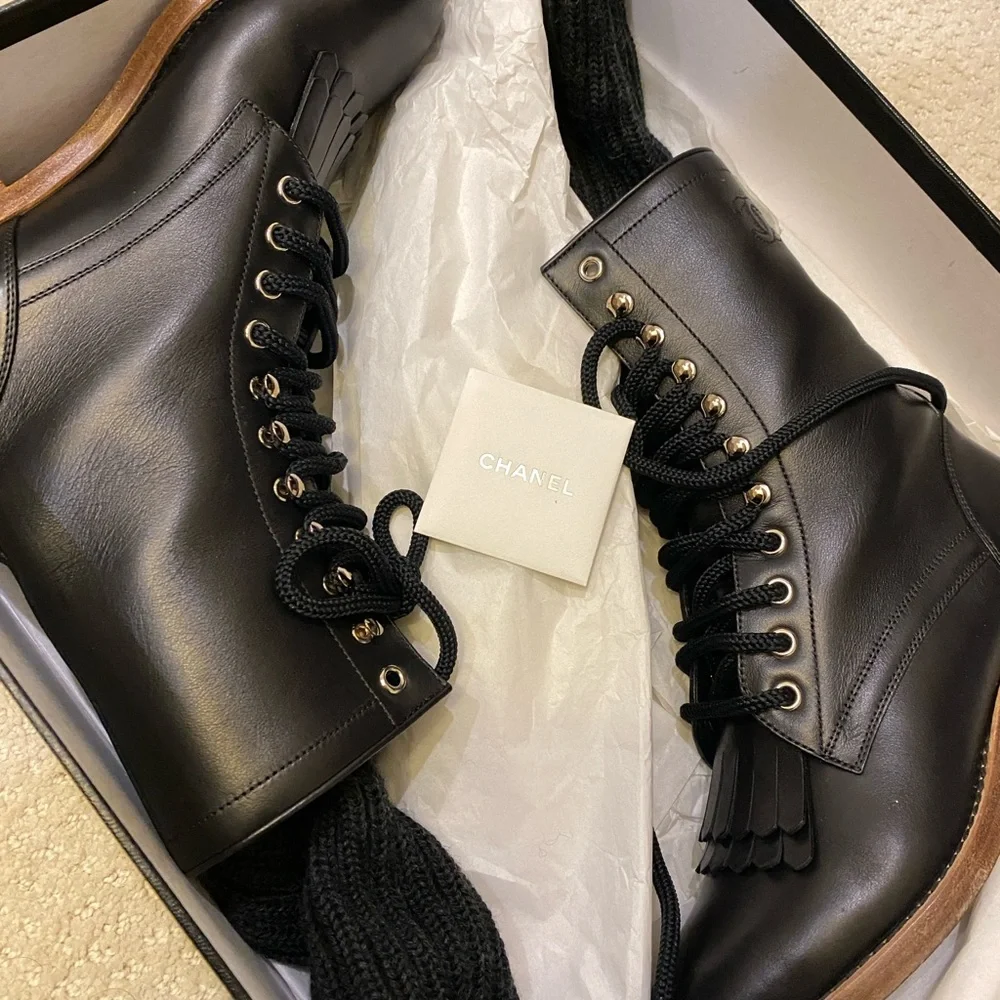 Chanel High Boots Cal/ knits